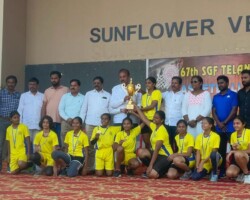 Naineesha of Class 8B Secured Silver Medal in School Games U- 14 Basketball Girls State Tournament