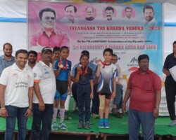 Priyanshi Sahu Secured 3rd Prize in Telangana Tri Kreeda Veduka